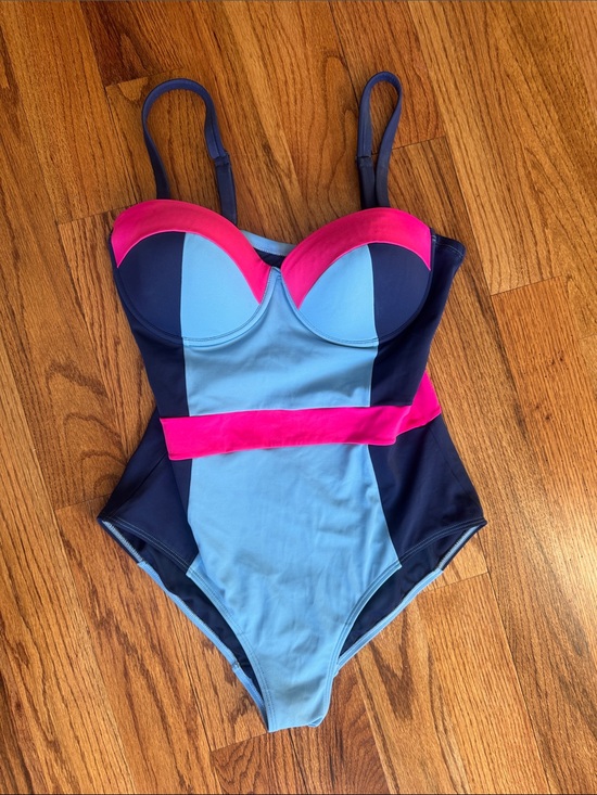 Boden Other - Boden Navy, Sky Blue & Hot Pink Colorblock One-Piece Swimsuit